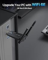 BrosTrend AXE5400 WiFi 6E USB Adapter Long Range Tri-Band 6GHz 5G 2.4G PC Win 11 view 2
