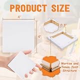 ISLAND 9Pcs Mini Stretched Canvas 4x4 inch 100% Cotton view 5
