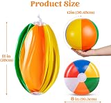 JOYIN Rainbow Beach Balls 12 Pack 12 inch Inflatable Pool Toys Kids Adults view 5