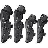 Tanden Motocross Knee Pads Motorcycle Elbow Pads Guards 4Pcs, Motorcycle Knee Guards for Men Leg Protection Armor Motocross Knee and Shin Guards Dirt Bike Crashproof Adult Protective Gear