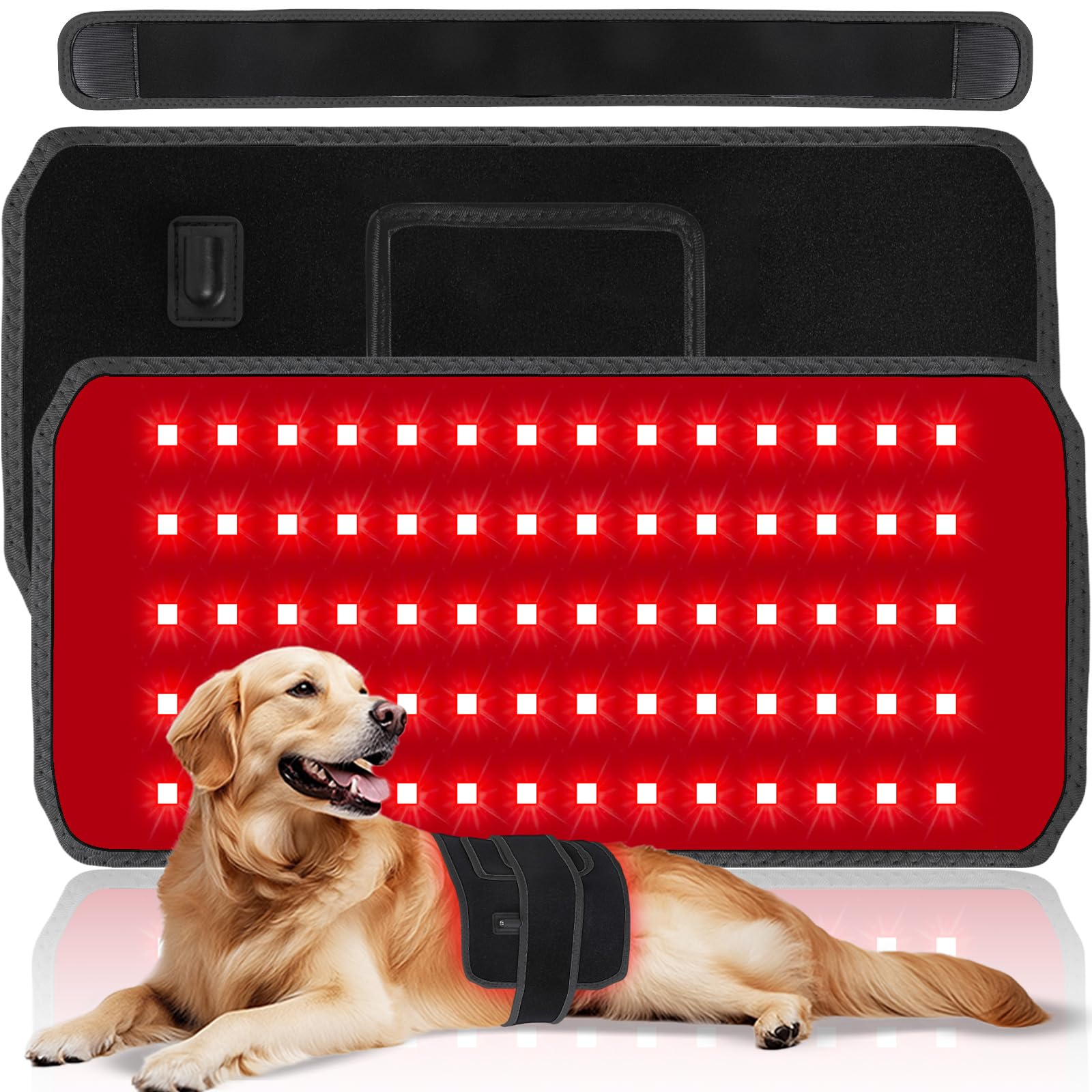 Photo 1 of Red Light Therapy for Dogs with Two wavelengths (660nm and 880nm), Pet Red Light Therapy Belt Includes a Timer Function and Remote Control, Suitable for All Common Pets
