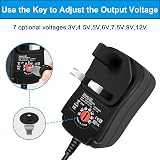 Etopgo Universal Power Adapter 12W 3-12V 1A with 8 Tips, DC Plug 5.5x2.1mm view 2