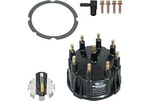 ENGINEMAN THUNDERBOLT Distributor Cap and trigger wheel Rotor Kit with gasket and screws for Mercruiser 5.0, 5.7, 7.4, 8.2 5.0L 5.7L 7.4L 8.2L V8 engines 805759Q3, 805759T3 18-5935