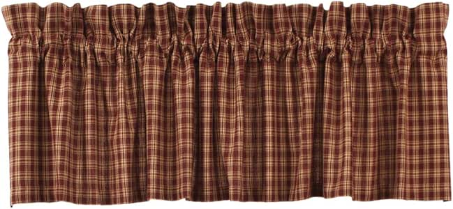 Amazon.com: IHF New Valance Cambridge Wine Design Window Treatments