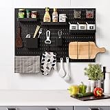 Caossuixin 24 IN 1 Pegboard Wall Organiser Kit 4x 30cm Tiles 22pc Accessories view 4
