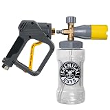 Chemical Guys EQP402 Snubby Pressure Washer Gun, Foam Cannon Attachment, For Pressure Washers + EQP324 Big Mouth Max Release Foam Cannon (For Car, Truck, Home & Boat Connects To Pressure Washer)