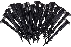 SKEMIX COSMOS 50 Pcs 4.5 Inches Multifunctional Plastic Yard & Garden Stakes Anchors for Plant Support, Holding Down Tents