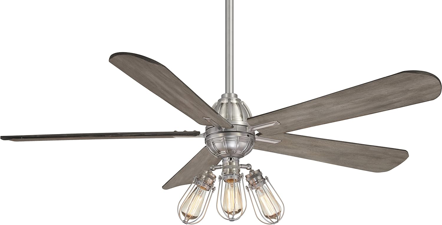 Minka Aire F852l Bn Alva 56 Ceiling Fan With Led Light Brushed
