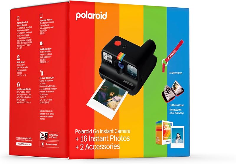 Polaroid Go Generation 2 Mini Instant Camera Black Bundle 16 Photos