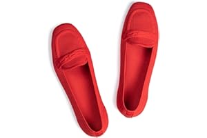 Frank Mully Women's Loafer Flats Square Toe Comfortable Office Work Shoes, Cute Penny Loafer Slip On Walking Driving Shoes