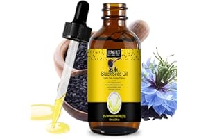 RSGRT Black Seed Oil, 100% Pure Organic Black Seed Oil Cold Pressed Unrefined, Rich in Vitamin D3, K2 & E, Black Seed Oil Supplement Drop for Immune Support, Non-GMO (2.02 Fl.oz)