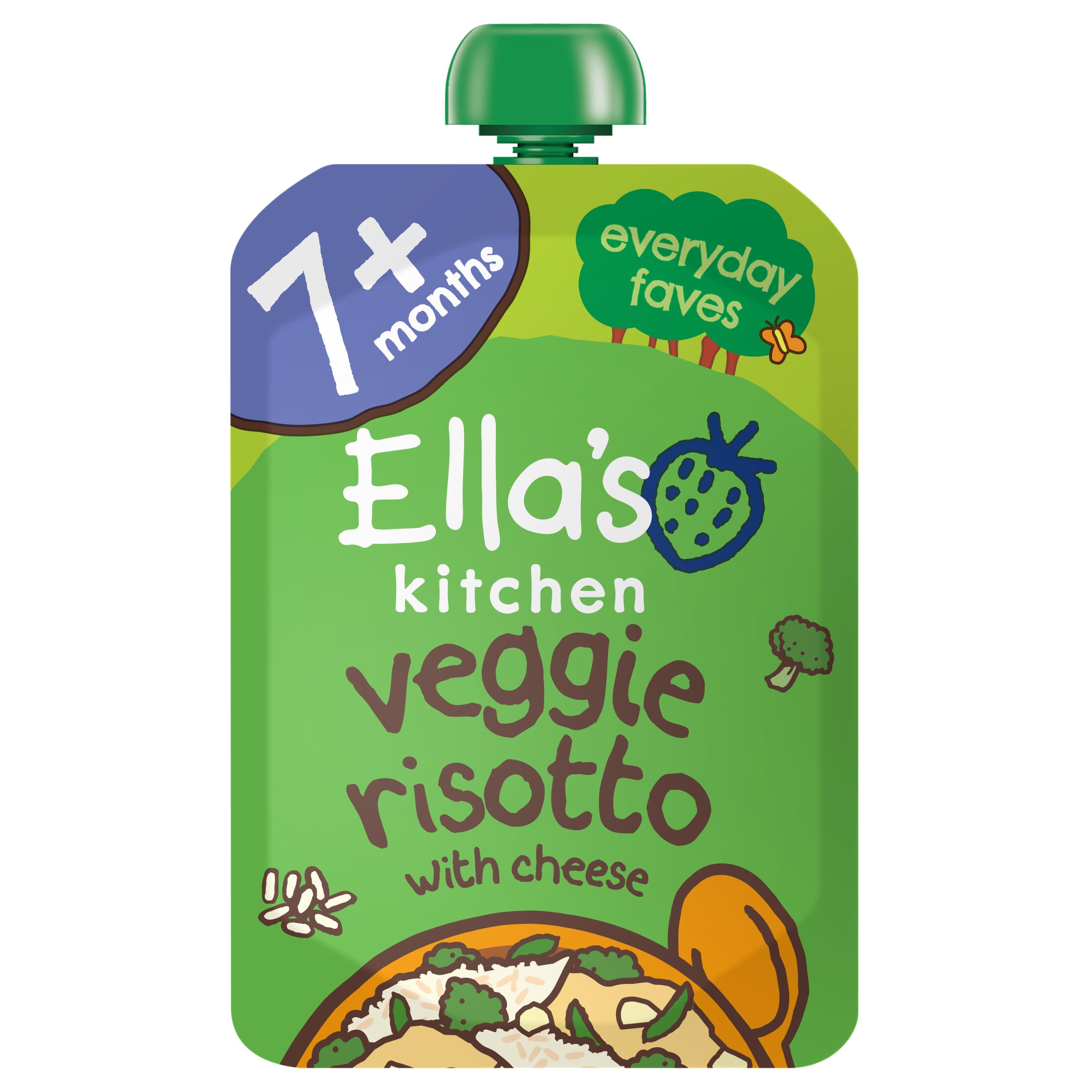Ella's Kitchen Groovy Greens Veggie Risotto with Cheese, 130g