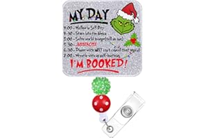 Jupswan Badge Reel Holder Retractable with ID Clip for Nurse Nursing - Name Tag Card Cute Funny Accessories with Alligator Clip for Office Student Work Hospital Women My Day