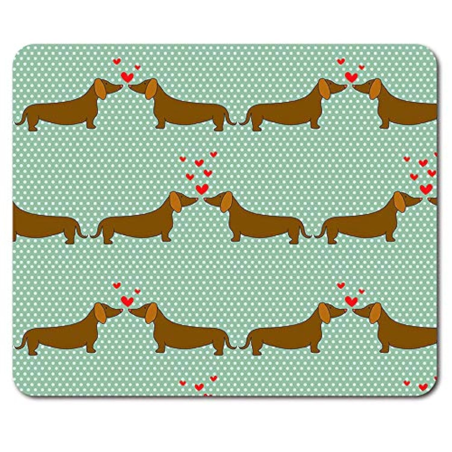 Cute Dachshund Dogs Mouse Mat Pad - Sausage Dog Love Heart Gift Computer #13131