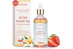LEPONIX After Shave Oil for Women - 2025's Strawberry Vanilla Revolution (Not Grandma's Shave Oil) - Post Shave Treatment Prevents Ingrown Hairs & Razor Burn - Razor Bumps Treatment for Women - 100ml