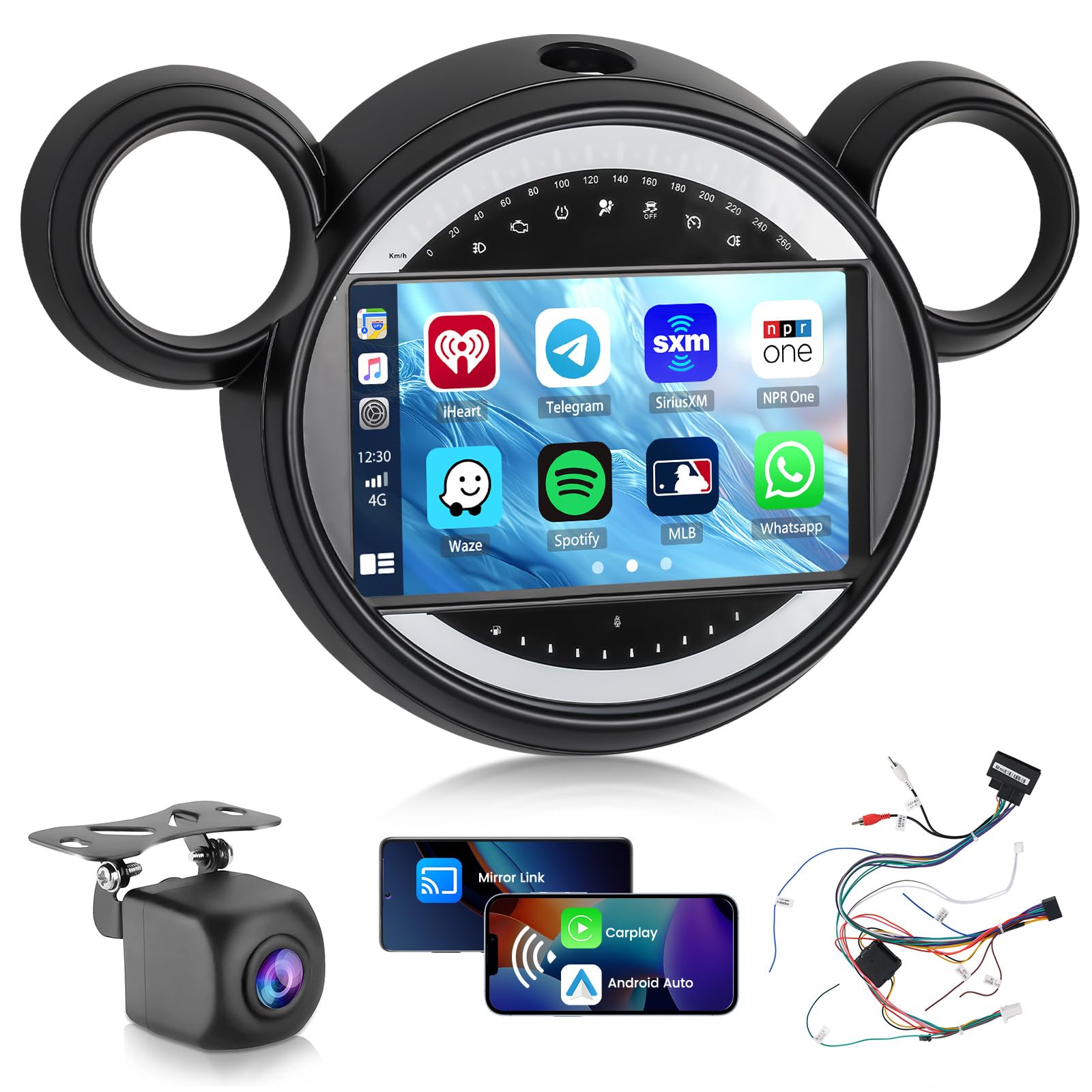 Photo 1 of [DSP&EQ] 2+64G Android 15 Car Radio for Mini Cooper R60 2011 2012 2013 2014 2015 2016, 9 inch IPS Touch Screen for R60 Car Stereo Upgrade with Carplay/Android Auto/Bluetooth/GPS/FM RDS/WiFi