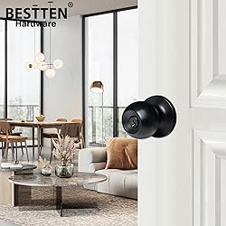 BESTTEN 4 Pack Door Knob with Lock and Key, Keyed