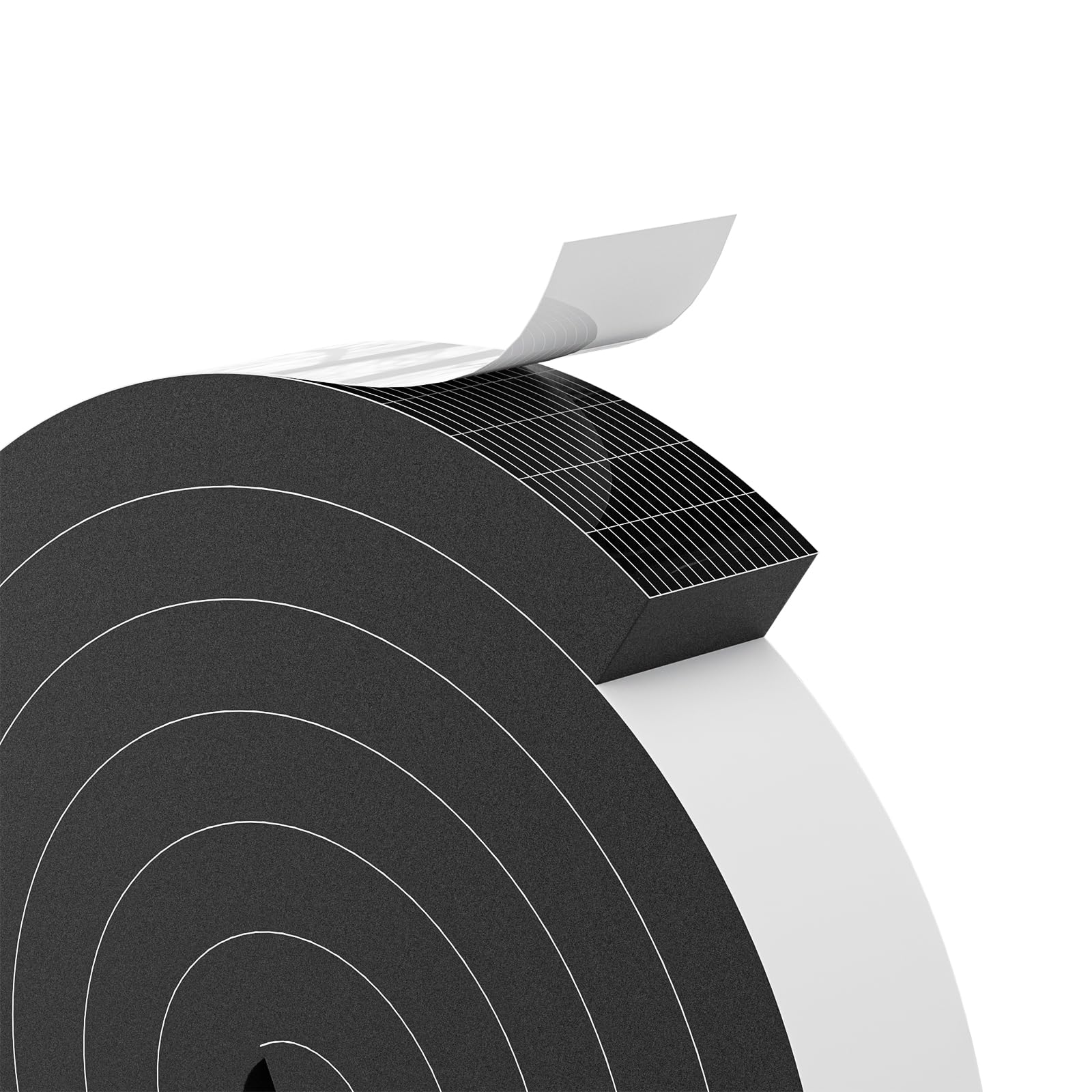 Photo 1 of Bantie 1"×2" EVA Foam Strips with Adhesive Weather Stripping Tape Larger Foam Weather Stripping Strip for Large Gap Insulation (1"×2",13FT,Black)