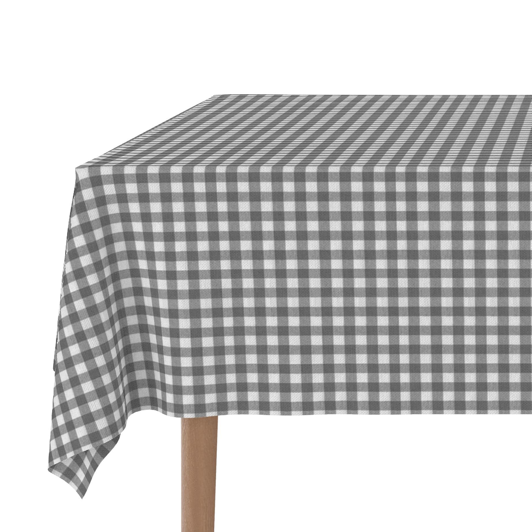 Martina Home TEFLONATED TABLECLOTH MADE Vichy Dark Grey 300X140 CM