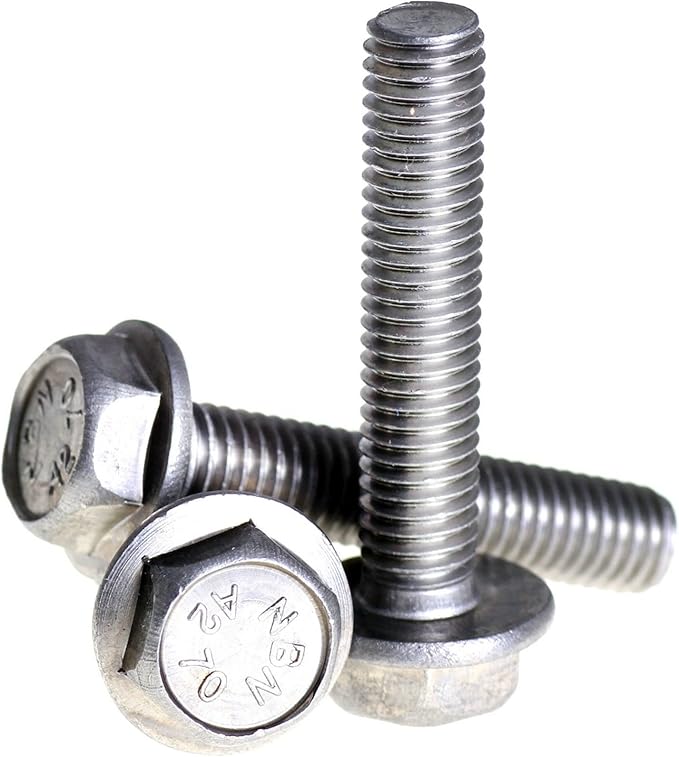 (M5)10 Pack A2 Stainless Steel FLANGED HEX Head Bolts