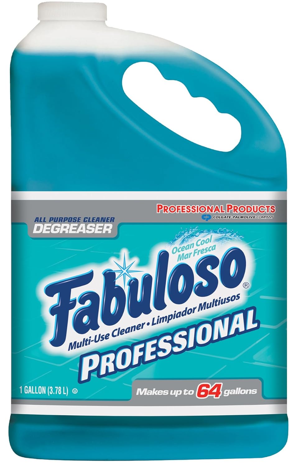 Fabuloso Professional All-Purpose Cleaner, Ocean Cool Scent, Blue, 1 Gallon, Concentrated Deep Cleaning Professional Degreaser Bottle 04373