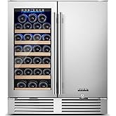 ORYMUSE 30" Stainless Steel Wine & Beverage Refrigerator - Dual Zone, Built-in/Freestanding with Upgraded Cooling - 30 Bottles & 110 Cans Capacity on Fridge.com