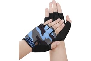 Kid Half Finger Cycling Gloves Children Fingerless Bike Riding Gloves Anti-Abrasion No-Slip MTB Exercise Skate Skateboard Bre