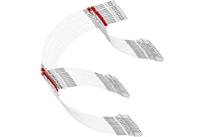 Fishing Leader Fishing Rigs, Luroad 6/12/18 Pcs Nylon-Coated Lines with Swivels Snap Beads, Stainless Steel Hooks Crimps Saltwater Freshwater for Fishing Lovers Angler, 1 Arm/ 2 Arms