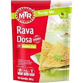 MTR Rava Dosa Mix Instant - Authentic Indian Food, Quick Cook Dosa Batter, Perfect for Indian Breakfast, Lunch, Dinner or Snack Meal, Easy &amp; Tasty Recipe, No Added Preservatives, 500g - Pack of 2