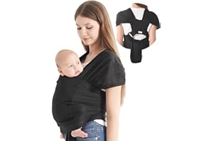 Hilabab Baby warps Carrier,Air-Mesh Fabric,Cooling for Summer Baby Sling Carrier,Breathable Adjustable Strap Baby Hold Carrier for Newborn Up to 40 lbs (Air-Mesh Black)
