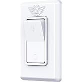 Leisure LED Modern Single SPST On-Off Switch with Bezel, 12-Volt, for RV, Trailer, Camper, with Label Sticker (White)