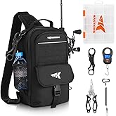 KastKing Everyday Essential Fishing Sling Bag & Tool Set, Fishing Scale & 3500-Tackle Box Waterproof, 7" Fishing Pliers, Lip Gripper - Fishing Gear and Gift for Men