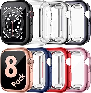 ZEBRE [8 Pack] Screen Protector Compatible with Apple Watch 6/Series SE/Series 5/Series 4 40mm, Ultra Thin HD Screen Case Full Coverage Protective Cover Compatible with iWatch Series 6/SE/5/4