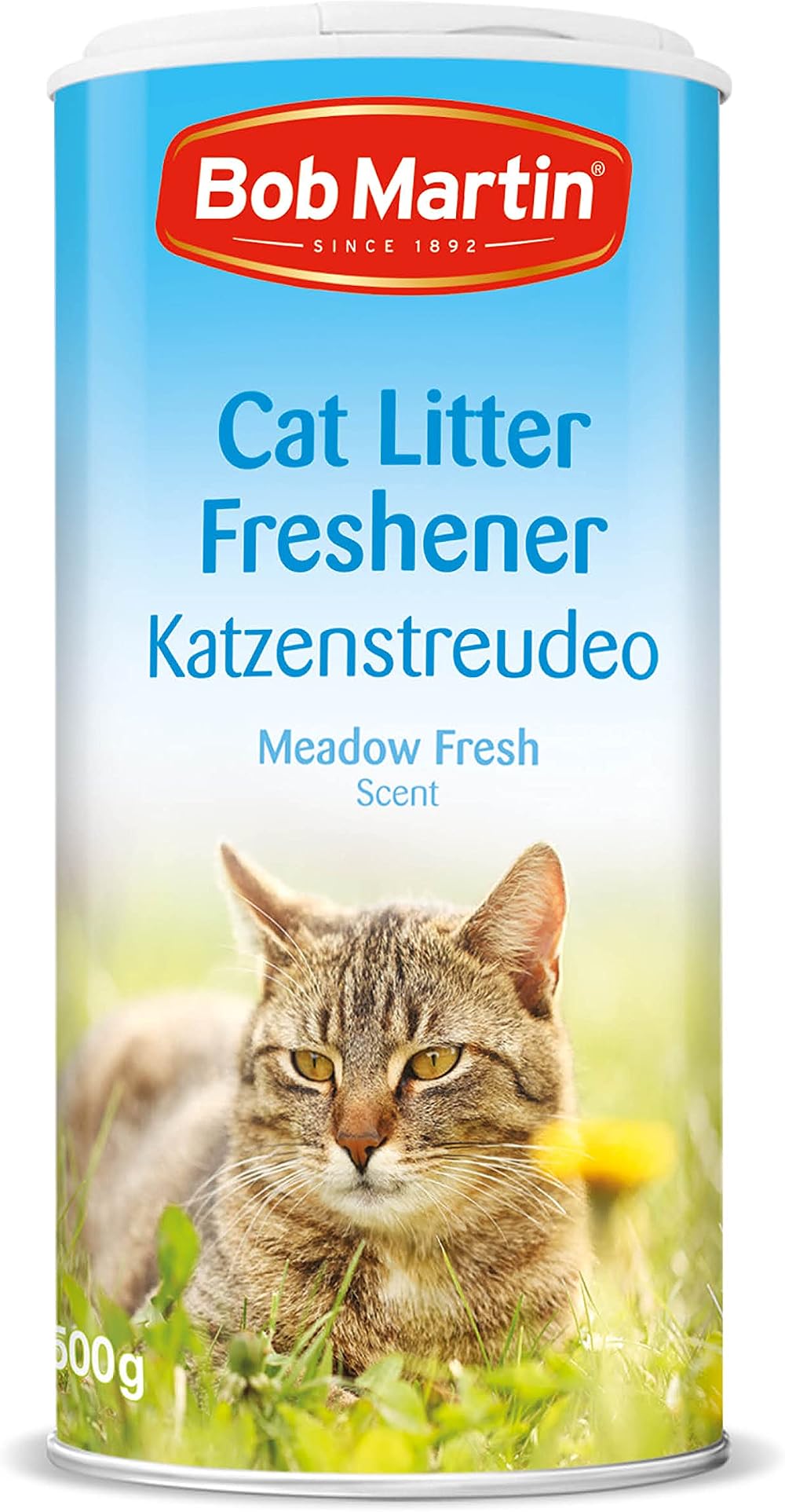 Bob Martin Cat Litter Freshener Powder Meadow Fresh Scent 500g UK
