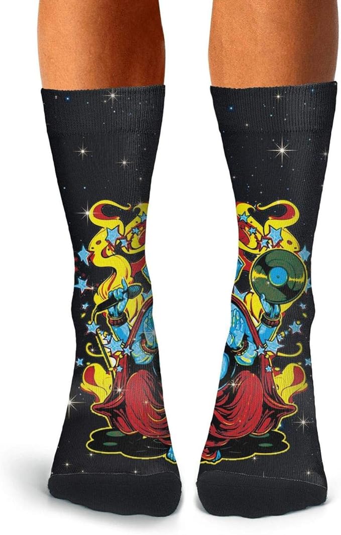 Men's Novelty Funny Sports Crew Socks Crazy Indian Buddha