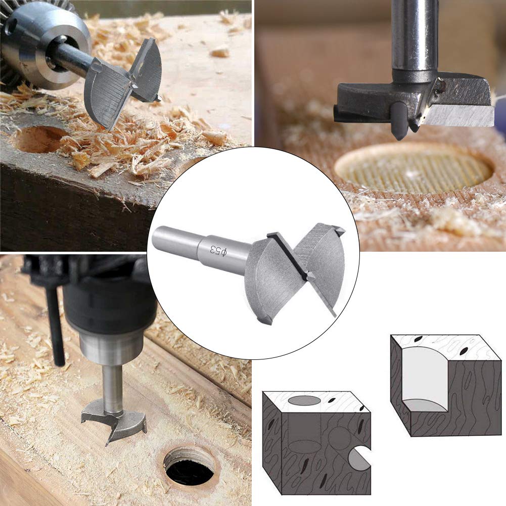 flintronic Forstner Drill, 53mm Carbide Steel Boring Hole Saw - Image 5