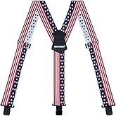 MELOTOUGH Men's Suspenders 2 Inch Wide Elastic Y Back Suspenders for Men Heavy Duty Suspender with Strong Clip for Pants