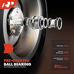 A-Premium 2 x Rear Wheel Bearing and Hub Assembly