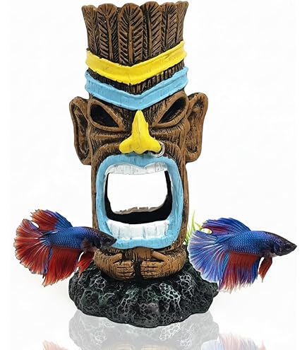 Amazon.com: Penn-Plax Tiki Statue Décor – Ruby Eyes – Small