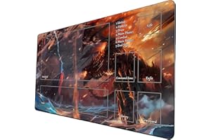 STORKY MTG Playmat, Game Play Mat for MTG TCG 24 x 14 inches Trading Card Inked Game Playmats with Storage Bag Smooth Rubber Surface Battle Game