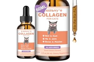 SANTKOL Collagen for Cats - Grass Fed Cat Collagen Drops - Cat Joint Supplement - Skin & Coat, Digestive & Immune Support - Senior Cat Supplement with MSM, Hyaluronic Acid, Biotin - Roast Chicken Flavor