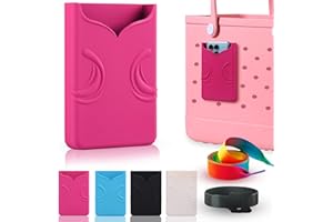 COSHONWOL Silicone Phone Holder for Rubber Beach Bags - Non-Slip Waterproof Phone Case Attachment Accessories, Compatible with Bogg Bags & Simple Modern Totes ​​