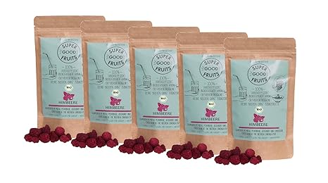 5er Bundle Bio Himbeeren gefriergetrocknet