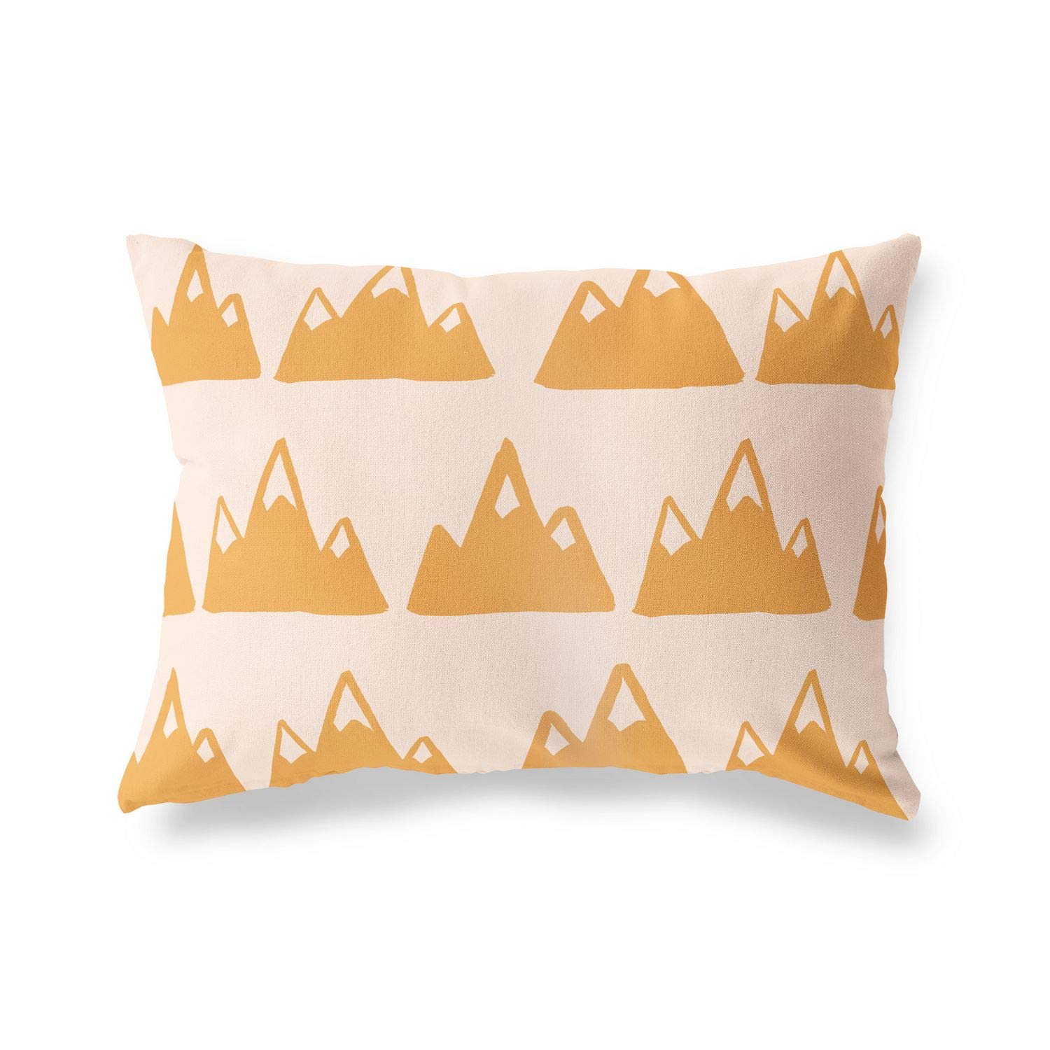 BonaMaison Decorative Cushion Cover, Orange-Off White Throw Pillow Covers, Home Decorative Pillowcases for Livingroom, Sofa, Bedroom, Size: 45X60 Cm - Designed and Manufactured in Turkey