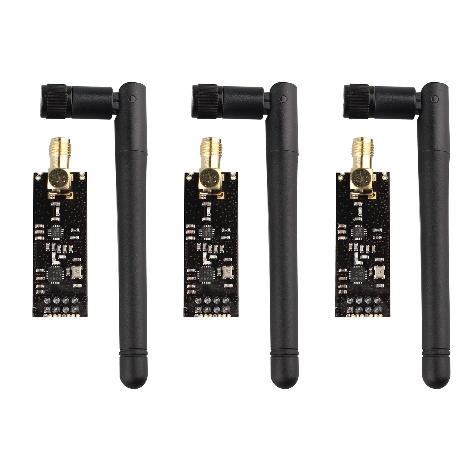 Jopto 3PCS NRF24L01 + PA + LNA Antenna Wireless Transceiver 2.4G RF Transceiver Module With Antenna Detection Distance 1100m Compatible with Arduino