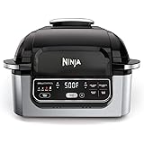 Ninja Foodi AG301 5-in-1 Indoor Electric Countertop Grill with 4-Quart Air Fryer, Roast, Bake, Dehydrate, and Cyclonic Grilli