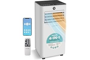 SereneLife 10,000 BTU Portable Air Conditioner and Heater, Small AC with Dehumidifier and Fan, Wifi Function, Mini AC Unit wi