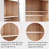 ELEGANT White High Gloss Wardrobe with Mirror - Modern Bedroom Furniture view 5