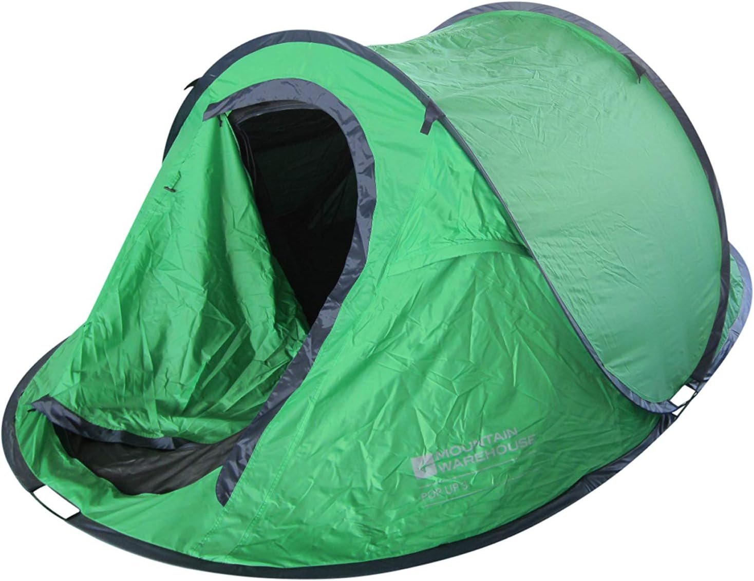 Mountain Warehouse Pop Up Tent with Groundsheet - 3 Man Camping Tent, Water Resistant Family Tent, Double Skin, Easy Pitch, Lightweight Sleeping Tent - For Festivals