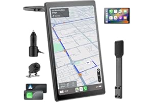 IIWEY 8” Wireless Apple CarPlay Screen for Car with Android Auto & 1080P Backup Camera, Rotatable Touchscreen Car Stereo, Vertical & Horizontal Mode, Bluetooth, GPS Navigation, Mirror Link